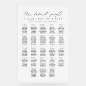 23 Tables Favorite People Acrylic Seating Chart アクリルサイン (正面)