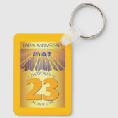 23 Year Sober Anniversary | Golden Ray 12 Step キーホルダー (裏面)