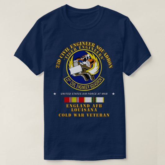 23d土木機関飛行隊タイガー・エングラン tシャツ (デザイン正面)