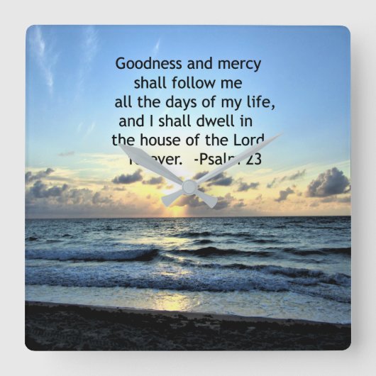 23RD詩篇サンライズフォトデザイン スクエア壁時計 (正面)