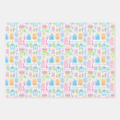 23rd誕生日パステルピンクケーキプレゼント風船 ラッピングペーパーシート (正面)