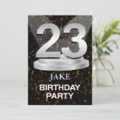 23rd誕生日パーティーの招待の名前の追加 招待状 (スタンド正面)