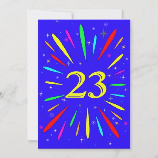 23rd誕生日パーティーの招待状の爆発 招待状 (正面)