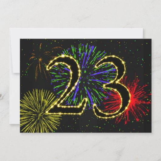 23rd誕生日パーティー招待日 招待状 (正面)