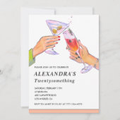 23rd birthday invitations Cocktail Fun Party 招待状 (正面)