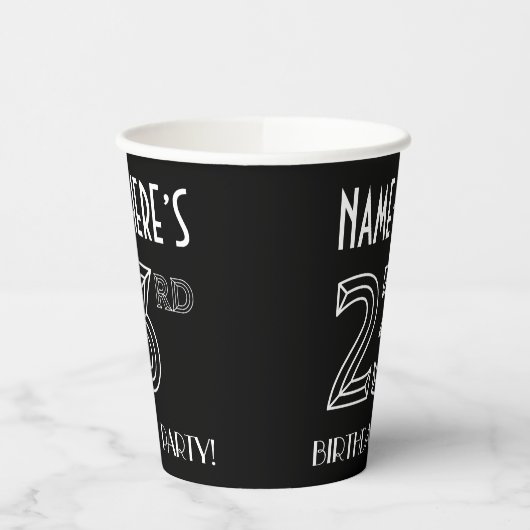 23rd Birthday Party:アールデコスタイル+名前をカスタムする 紙コップ (左)