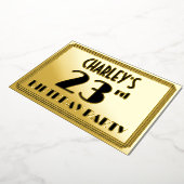 23rd Birthday Party —アールデコ検索「23」 +名前 箔招待状 (回転した状態)