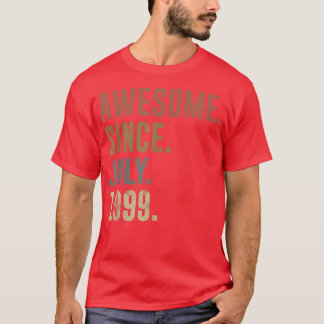 23rd Birthday Vintage Awesome Since July 1999  Tシャツ