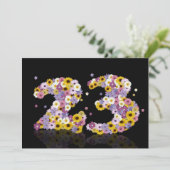 23th誕生日パーティー、花の手紙 招待状 (スタンド正面)