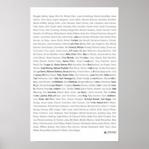 23x35 Print - Atheist Apparel Roll Call - White ポスター