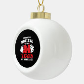 24おもしろい周年記念結婚したカップル24年 セラミックボールオーナメント (右)