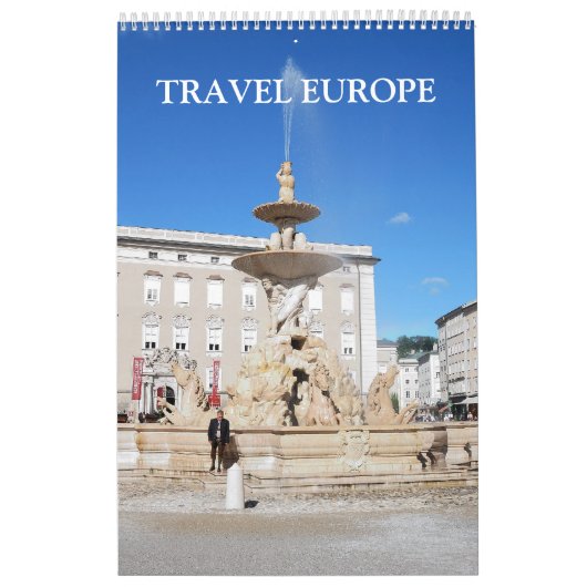 24か月の旅行ヨーロッパ・ペ独身のージ・カレンダ カレンダー (カバー)