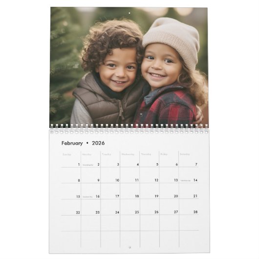 24か月 – 26写真フルカバレッジ写真 カレンダー (2月 2026)