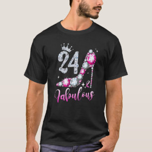 24と素晴らしい24誕生日ハイヒールシューズcrow tシャツ