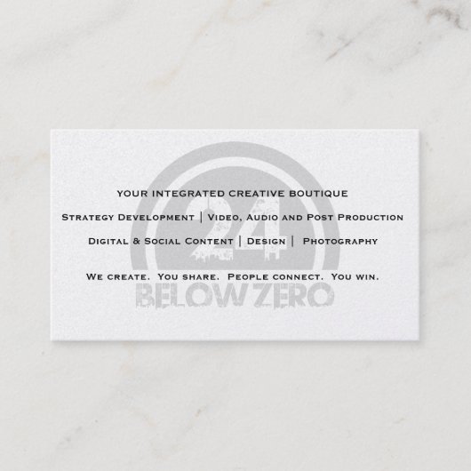 24の下の名刺 名刺 (正面)