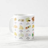 24の世界中からのクッキーの知識のマグ コーヒーマグカップ (正面左)