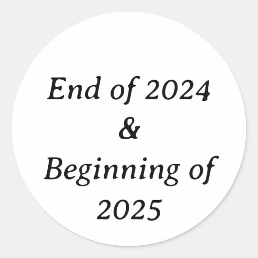 24の終わりと25クラシック回りステッカーの始まり ラウンドシール (正面)