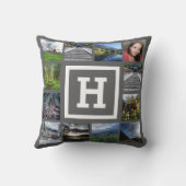 24のinstagramの写真2が付いているDIYのモノグラムは味方しました クッション (裏面)