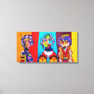 24インチX 12インチストレッチキャンバス抽象芸術レディースプリント キャンバスプリント