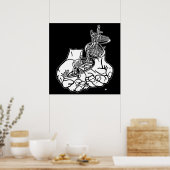 24インチx 24インチ、バリューポスター紙(マット)ブラック ポスター (キッチン)