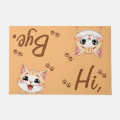 24インチx 36インチかわいい猫 ドアマット (正面)