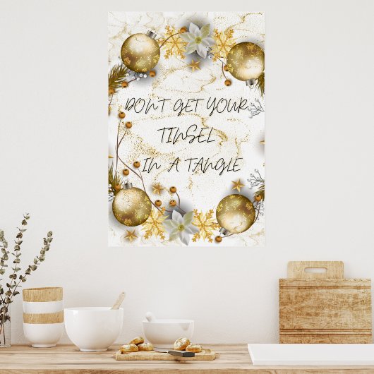 24インチx 36インチの大きさに絡み合ってカチカチを取らない ポスター (キッチン)