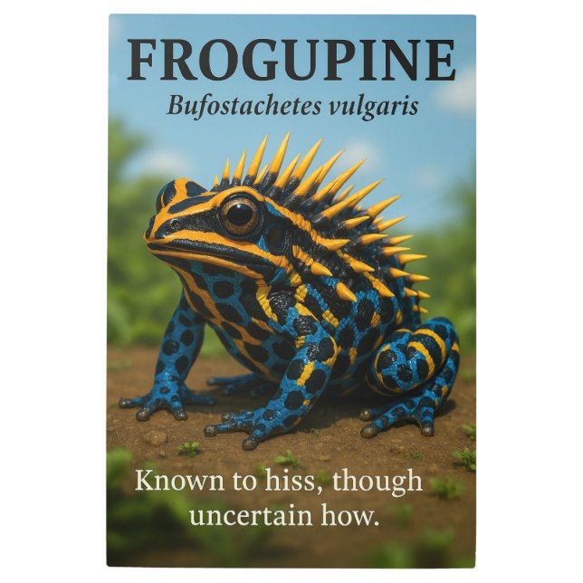 24インチx 36インチSurreal Frog-Porcupine Hybrid メタルプリント (正面)