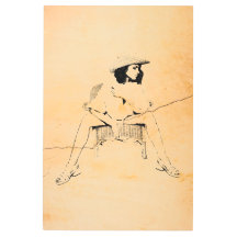 24インチx 36インチWickerの女性