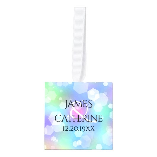 24エレガント周年記念結婚会 キューブオーナメント (正面)