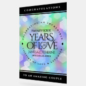 24エレガントth Opalの結婚記念日お祝い アクリルサイン (傾斜)