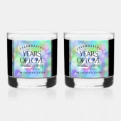 24エレガントth Opalの結婚記念日お祝い ウイスキーグラス (正面)