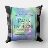 24エレガントth Opalの結婚記念日お祝い クッション (裏面)