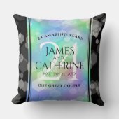 24エレガントth Opalの結婚記念日お祝い クッション (正面)