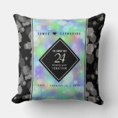 24エレガントth Opalの結婚記念日お祝い クッション (正面)