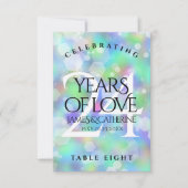 24エレガントth Opalの結婚記念日お祝い サンキューカード (正面)