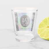 24エレガントth Opalの結婚記念日お祝い ショットグラス (裏面)