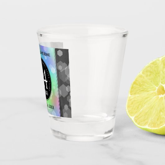 24エレガントth Opalの結婚記念日お祝い ショットグラス (右)