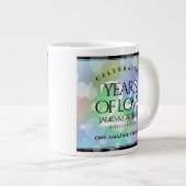 24エレガントth Opalの結婚記念日お祝い ジャンボコーヒーマグカップ (正面右)