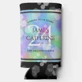 24エレガントth Opalの結婚記念日お祝い スリム缶クーラー (裏面)