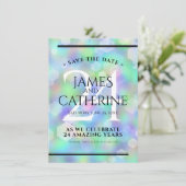 24エレガントth Opalの結婚記念日お祝い セーブザデート (スタンド正面)