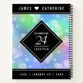 24エレガントth Opalの結婚記念日お祝い ノートブック (裏面)