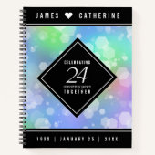 24エレガントth Opalの結婚記念日お祝い ノートブック (正面)