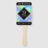 24エレガントth Opalの結婚記念日お祝い ハンドファン (正面)