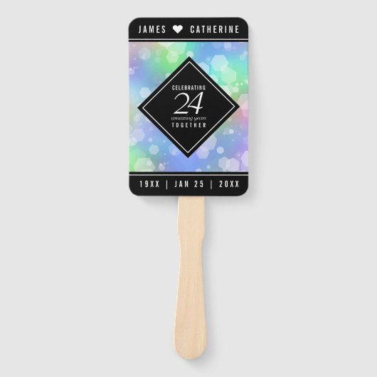 24エレガントth Opalの結婚記念日お祝い ハンドファン