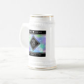 24エレガントth Opalの結婚記念日お祝い ビールジョッキ (正面左)