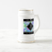 24エレガントth Opalの結婚記念日お祝い ビールジョッキ (正面右)