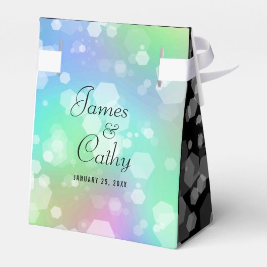 24エレガントth Opalの結婚記念日お祝い フェイバーボックス (裏面サイド)