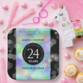 24エレガントth Opalの結婚記念日お祝い ペーパープレート (パーティー)