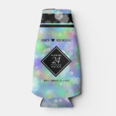 24エレガントth Opalの結婚記念日お祝い ボトルクーラー (正面)