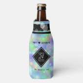 24エレガントth Opalの結婚記念日お祝い ボトルクーラー (ボトル正面)